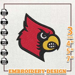 NCAA Louisville Cardinals, NCAA Team Embroidery Design, NCAA College Embroidery Design, Logo Team Embroidery Design