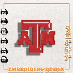 ncaa texas a&m aggies embroidery design, ncaa basketball embroidery design, machine embroidery design, instant download
