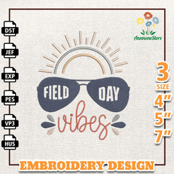 Field Day Vibes Embroidery Design, Back To School Embroidery, Retro School Embroidery File, School Embroidered Sweatshi