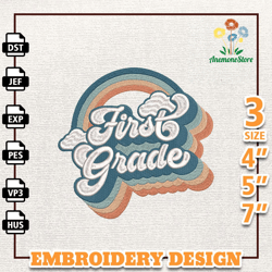 First Grade Embroidery Designs, Back To School Embroidery Designs, School Life Embroidery Design, Kindergarten Embroide