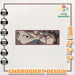 Kakashi Anime Design, Anime Embroidery Design, Anime Machine Embroidery Design, Gift For Anime Fan, Instant Download 1