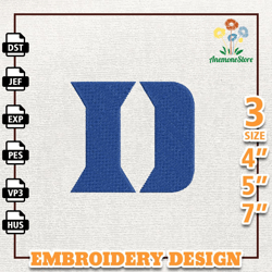 NCAA Duke Blue Devils, NCAA Team Embroidery Design, NCAA College Embroidery Design, Logo Team Embroidery Design, Instant