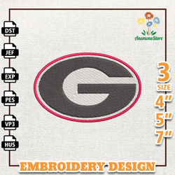 NCAA Georgia Bulldogs, NCAA Team Embroidery Design, NCAA College Embroidery Design, Logo Team Embroidery Design