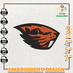 NCAA Oregon State Beavers, NCAA Team Embroidery Design, NCAA College Embroidery Design, Logo Team Embroidery Design