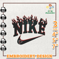 NFL Atlanta Falcons, Nike NFL Embroidery Design, NFL Team Embroidery Design, Nike Embroidery Design, Instant Download 1