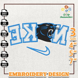 NFL Carolina Panthers, Nike NFL Embroidery Design, NFL Team Embroidery Design, Nike Embroidery Design, Instant Download