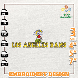 NFL Grinch Los Angeles Rams Embroidery Design, NFL Logo Embroidery Design, NFL Embroidery Design, Instant Download 1