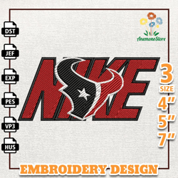 NFL Houston Texans, Nike NFL Embroidery Design, NFL Team Embroidery Design, Nike Embroidery Design, Instant Download
