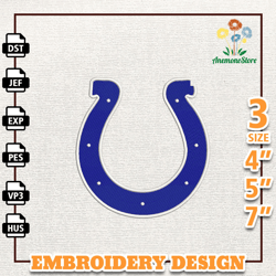 NFL Indianapolis Colts, NFL Logo Embroidery Design, NFL Team Embroidery Design, NFL Embroidery Design, Instant Download