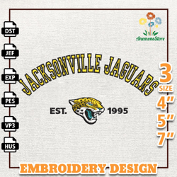 NFL Jacksonville Jaguar, NFL Logo Embroidery Design, NFL Team Embroidery Design, NFL Embroidery Design, Instant Download