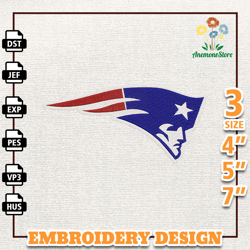 NFL New England Patriot, NFL Logo Embroidery Design, NFL Team Embroidery Design, NFL Embroidery Design, Instant Download