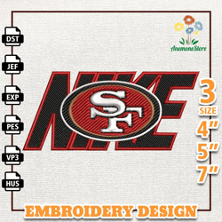 NFL San Francisco 49ers, Nike NFL Embroidery Design, NFL Team Embroidery Design, Nike Embroidery Design,Instant Download