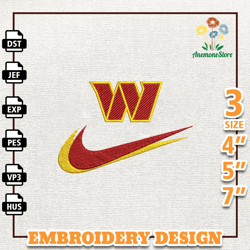 NFL Washington Commanders, Nike NFL Embroidery Design, NFL Team Embroidery Design, Nike Embroidery Design, Instant Downl