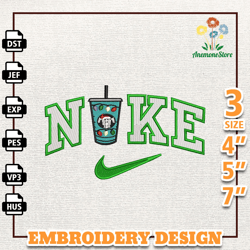 NIKE Christmas Embroidery Design, Christmas Coffee Embroidery Design, NIKE Embroidery Design, Instant Download