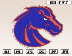 Boise State Broncos Mascot Embroidery Designs, NCAA Embroidery Design File Instant Download