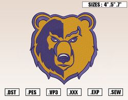 California Golden Bears Mascot Embroidery Designs, NCAA Embroidery Design File Instant Download