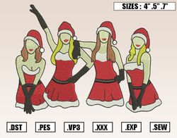 Merry Fetchmas Mean Girls Embroidery Designs, Christmas Embroidery Design File Instant Download