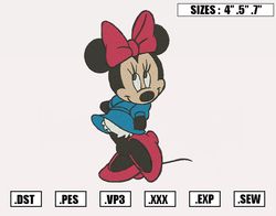 Minnie Mouse Embroidery Designs, Disney Embroidery Design File Instant Download