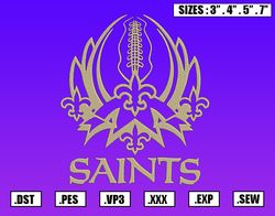 New Orleans Saints Logo Embroidery Designs File, Football Machine Embroidery Designs, Machine Embroidery Design File