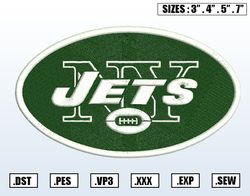 New York Jets Embroidery Designs, NCAA Logo Embroidery Files, Machine Embroidery Pattern, Digital Download 2