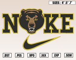 Nike x Baylor Bears Mascot Embroidery Designs, NCAA Embroidery Design File Instant Download