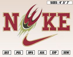 Nike x Elon Phoenix Embroidery Designs, NCAA Embroidery Design File Instant Download