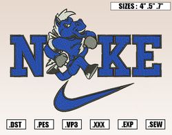 Nike x Middle Tennessee State Mascot Embroidery Designs, NCAA Embroidery Design File Instant Download