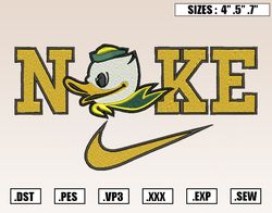 Nike x Oregon Ducks Embroidery Designs, NCAA Embroidery Design File Instant Download