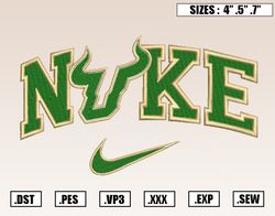 Nike x South Florida Bulls Embroidery Designs, NCAA Embroidery Design File Instant Download 1