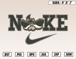 Nike x UNLV Rebels Mascot Embroidery Designs, NCAA Embroidery Design File Instant Download