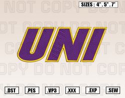 Northern Iowa Panthers Embroidery File, NCAA Teams Embroidery Designs, Machine Embroidery Design File