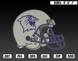 Northwestern Wildcats Helmet Embroidery Designs, NFL Embroidery Design File Instant Download
