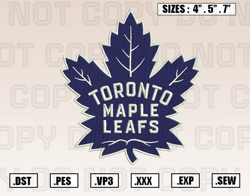 Toronto Maple Leafs Embroidery Designs, NFL Embroidery Design File Instant Download
