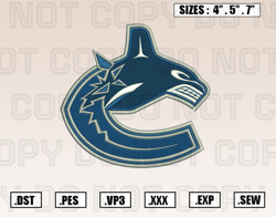 Vancouver Canucks Embroidery Designs, NFL Embroidery Design File Instant Download