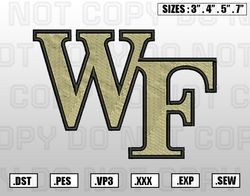 Wake Forest Demon Deacons Embroidery File, NCAA Teams Embroidery Designs, Machine Embroidery Design File