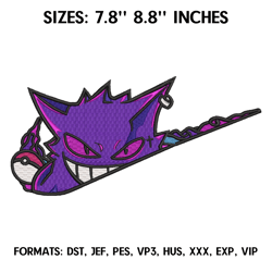 Ectoplasma Embroidery Design File, Pokemon Anime Embroidery Design T187
