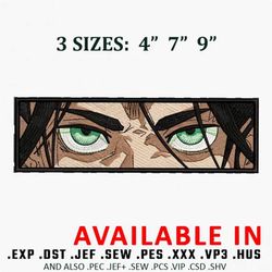 Eren eyes embroidery design, Embroidered shirt, Anime shirt, Anime design, Anime Embroidery, digital download