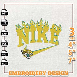 NFL Jacksonville Jaguars, Nike NFL Embroidery Design, NFL Team Embroidery Design, Nike Embroidery Design, Instant