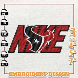 NFL Houston Texans, Nike NFL Embroidery Design, NFL Team Embroidery Design, Nike Embroidery Design, Instant Download.