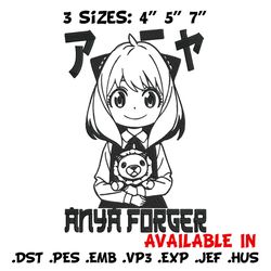 Anya forger Embroidery Design, Spy x family Embroidery, Embroidery File, Anime Embroidery, Digital download