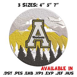 Appalachian State logo embroidery design, NCAA embroidery, Embroidery design, Logo sport embroidery, Sport embroidery