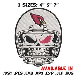 Arizona Cardinals Skull Helmet embroidery design, Arizona Cardinals embroidery, NFL embroidery, logo sport embroidery