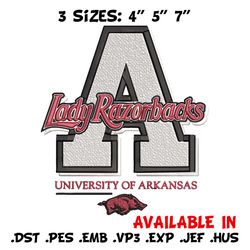 Arkansas Razorbacks logo embroidery design, NCAA embroidery, Embroidery design, Logo sport embroidery, Sport embroidery
