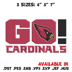 Arizona Cardinals Go embroidery design, Cardinals embroidery, NFL embroidery, sport embroidery, embroidery design