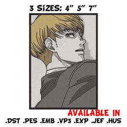 Armin Arlert Embroidery Design, Aot Embroidery, Embroidery File, Anime Embroidery, Anime shirt, Digital download