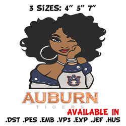 Auburn Tigers girl embroidery design, NCAA embroidery, Embroidery design, Logo sport embroidery,Sport embroidery.