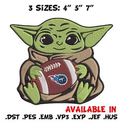 Baby Yoda Tennessee Titans embroidery design, Titans embroidery, NFL embroidery, sport embroidery, embroidery design