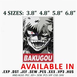 Bakugou embroidery design, Anime Embroidery, Embroidered shirt, Anime shirt, Anime design, digital download