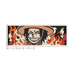 PORTGAS D. ACE Fire Embroidery One Piece Anime Instant Download