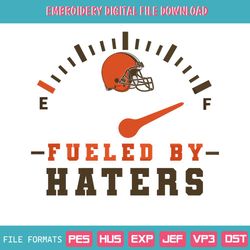 Fueled By Haters Cleveland Browns Embroidery Design File